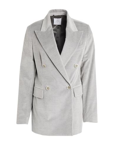 Eleventy Woman Blazer Grey Size 8 Cotton, Cashmere, Elastane In Gray