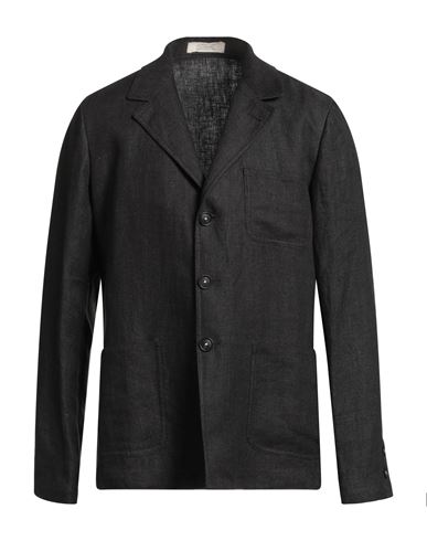 Massimo Alba Man Blazer Charcoal Size 44 Linen In Gray
