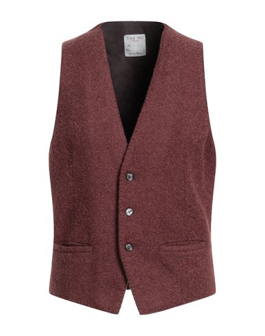 L.b.m 1911 L. B.m. 1911 Man Tailored Vest Rust Size 44 Wool, Linen In Burgundy