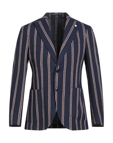L.b.m 1911 L. B.m. 1911 Man Blazer Navy Size 40 Viscose, Cotton, Polyamide In Blue