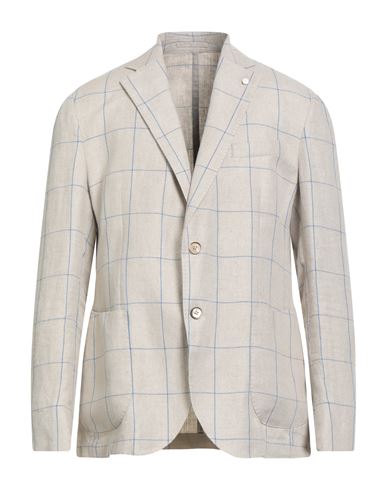 Luigi Bianchi Mantova Man Blazer Light Grey Size 42 Linen In Gray