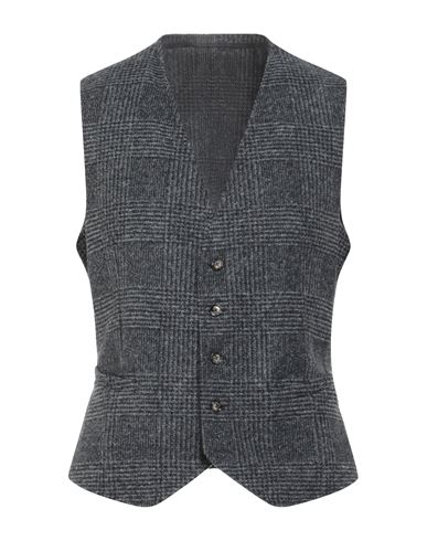 Windsor . Man Tailored Vest Charcoal Size 40 Polyamide, Virgin Wool, Polyester In Gray