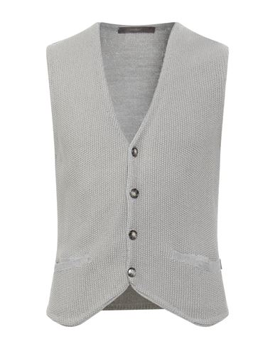 Windsor . Man Tailored Vest Grey Size 44 Polyacrylic, Cotton In Gray