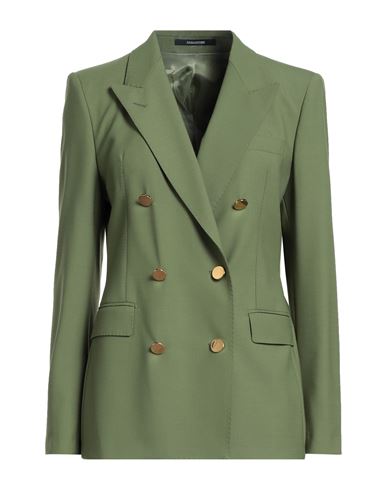 Tagliatore 02-05 Woman Blazer Green Size 10 Polyester, Virgin Wool, Elastane In Green