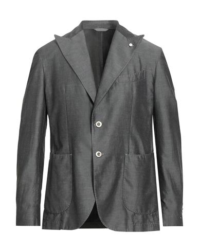 Luigi Bianchi Mantova Man Blazer Grey Size 44 Cotton, Linen, Mohair Wool In Multi