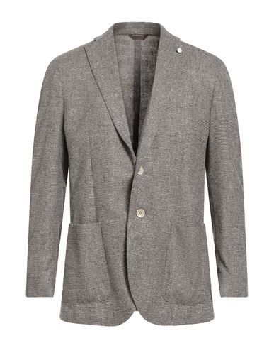 Luigi Bianchi Mantova Man Blazer Brown Size 42 Wool, Polyamide, Silk, Linen In Multi