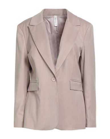Tensione In Woman Blazer Light Brown Size M Polyester, Viscose, Elastane In Gray
