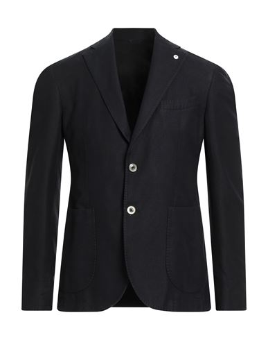 L.b.m 1911 L. B.m. 1911 Man Blazer Black Size 40 Cotton, Linen, Mohair Wool In Black