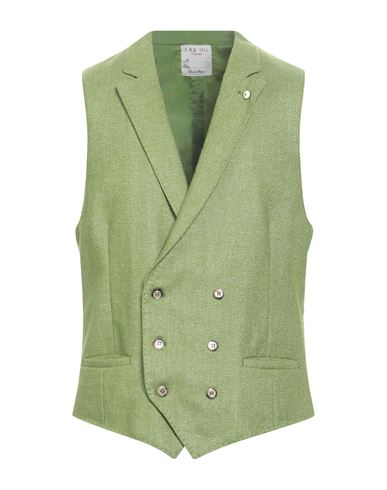 L.b.m 1911 L. B.m. 1911 Man Tailored Vest Green Size 46 Wool, Polyester In Green