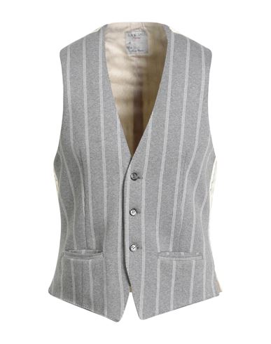L.b.m 1911 L. B.m. 1911 Man Tailored Vest Light Grey Size 40 Cotton, Polyamide, Elastane In Gray