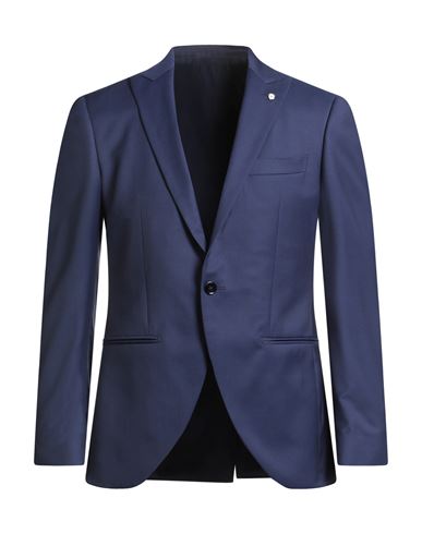 Luigi Bianchi Mantova Flirt Man Blazer Navy Size 42 Wool In Blue