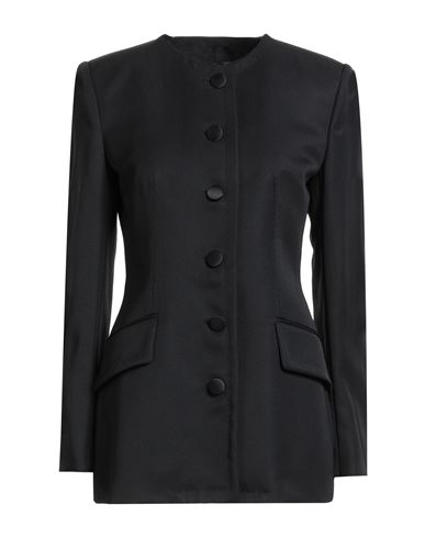 Dolce & Gabbana Single-breasted Collarless Blazer In Black