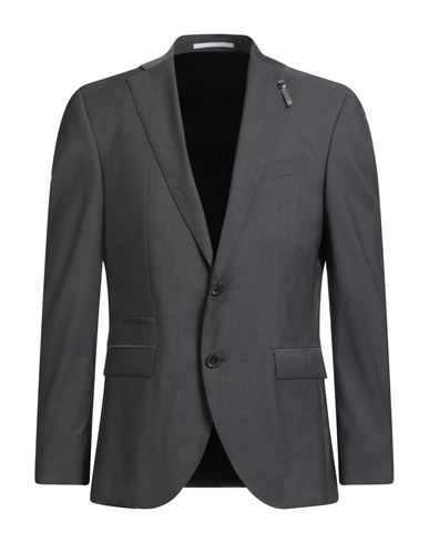 Baldessarini Man Blazer Charcoal Size 40 Virgin Wool In Gray