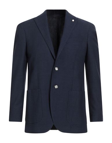 Man Blazer Grey Size 40 Virgin Wool, Polyacrylic, Polyester