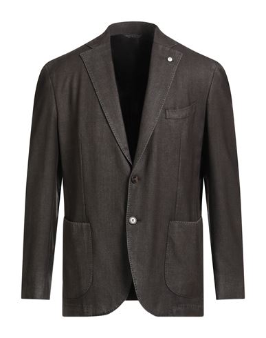 L.b.m 1911 L. B.m. 1911 Man Blazer Dark Brown Size 48 Wool In Brown
