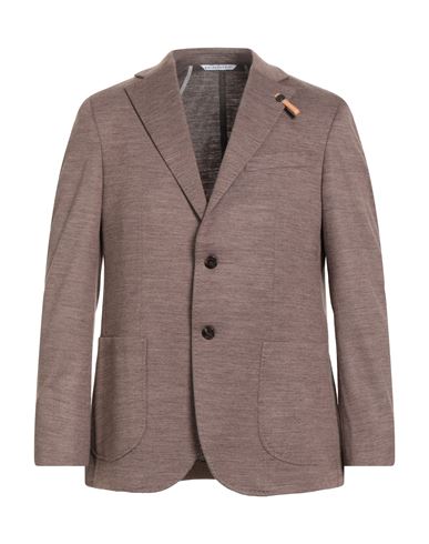 Man Blazer Grey Size 40 Virgin Wool, Polyacrylic, Polyester
