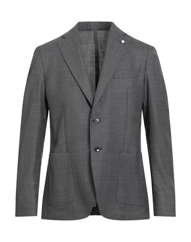 Luigi Bianchi Mantova Man Blazer Grey Size 42 Linen, Cotton In Gray