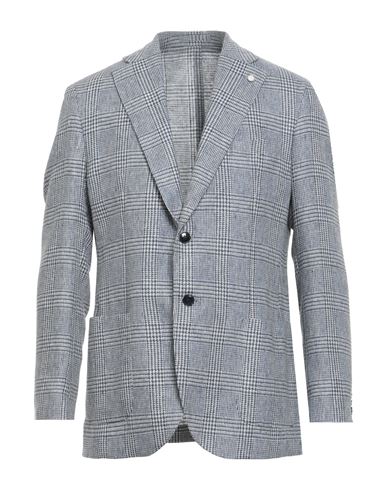 Luigi Bianchi Mantova Man Blazer Blue Size 42 Wool, Linen, Silk In Blue