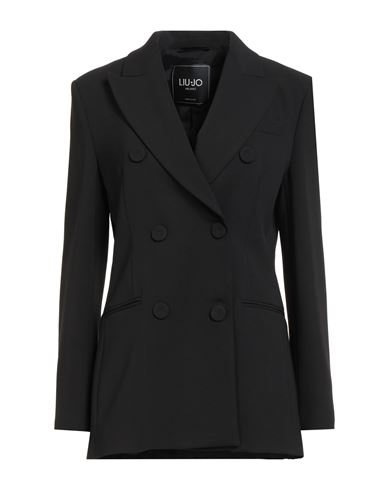 Liu •jo Woman Blazer Black Size 12 Polyester, Elastane In Black
