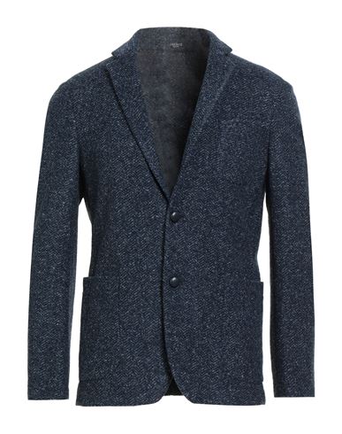 Breras Milano Man Blazer Navy Size 40 Acrylic, Polyester, Virgin Wool In Blue