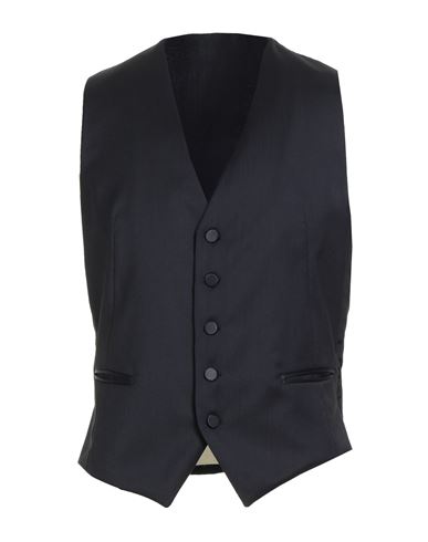 Tagliatore Virgin Wool Single-breast Waistcoat In Blue