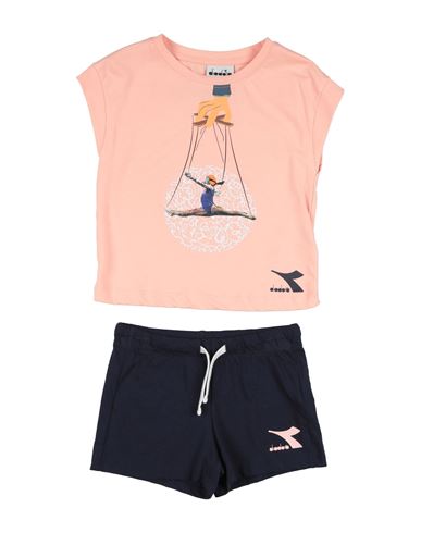 Diadora Toddler Girl Co-ord Pink Size 4 Cotton, Viscose In Multi