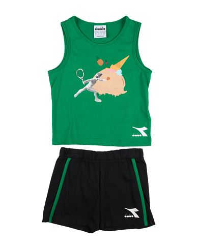 Diadora Toddler Boy Co-ord Green Size 6 Cotton In Green