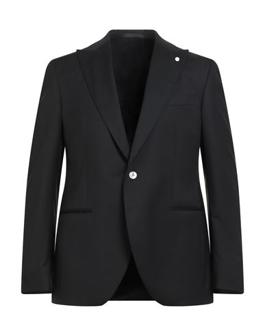Luigi Bianchi Mantova Man Blazer Black Size 46 Wool, Silk