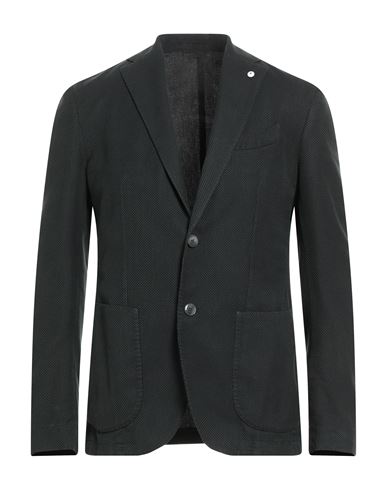 L.b.m 1911 L. B.m. 1911 Man Blazer Dark Green Size 42 Cotton, Polyamide In Green