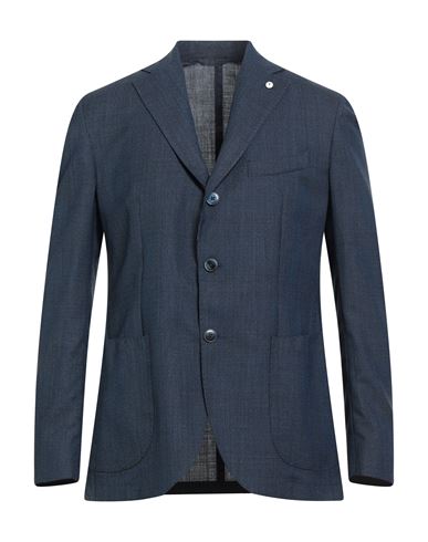 L.b.m 1911 L. B.m. 1911 Man Blazer Navy Size 40 Wool In Blue
