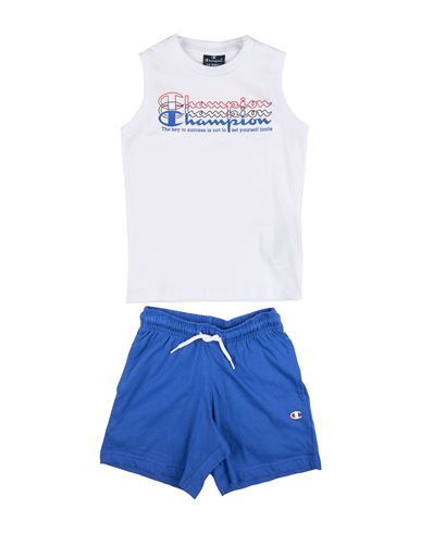 Champion Toddler Boy Co-ord White Size 7 Cotton In Blue