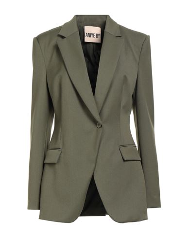 Aniye By Woman Blazer Military Green Size 10 Polyester, Viscose, Elastane In Green