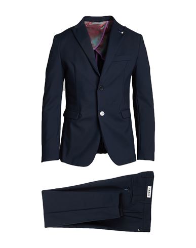 Berna Man Suit Midnight Blue Size 40 Cotton, Polyamide, Elastane In Blue