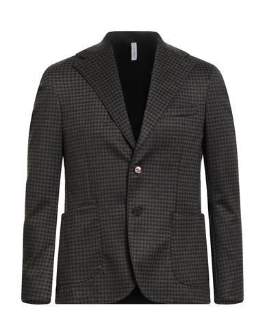 Verdera Man Blazer Dark Brown Size 44 Cotton, Viscose, Elastic Fibres In Brown