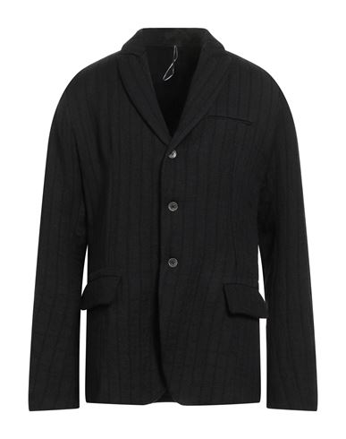 Masnada Man Blazer Black Size 42 Wool, Linen, Cotton In Black