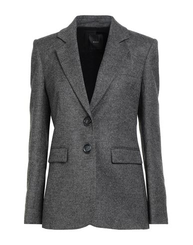 Pinko Woman Blazer Charcoal Size 10 Viscose, Wool, Polyester, Elastane In Gray