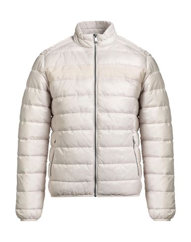 Guess Man Puffer Cream Size S Polyester In Neutral