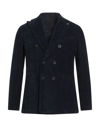 Barbati Man Blazer Midnight Blue Size 36 Cotton, Elastane In Blue