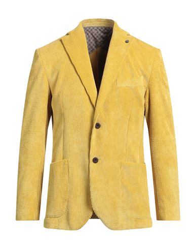 Barbati Man Blazer Yellow Size 44 Polyester, Polyamide, Elastane In Yellow