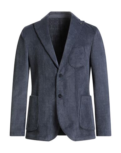 Barbati Man Blazer Navy Size 42 Polyester, Polyamide, Elastane In Blue