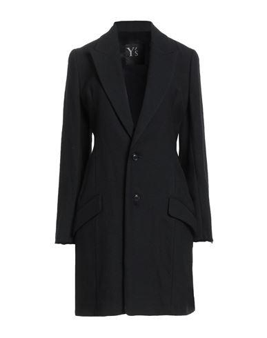 Y's Yohji Yamamoto Woman Coat Black Size 2 Wool In Black