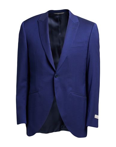 Canali Man Blazer Bright Blue Size 42 Wool In Blue
