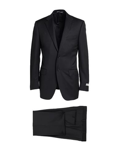 Canali Man Suit Black Size 42 Wool In Black