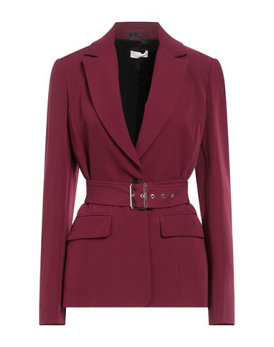 Liu •jo Liu Jo Single Breasted Belted Waist Blazer In Purple