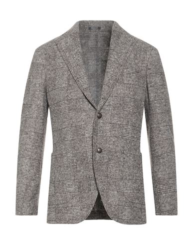 Breras Milano Man Blazer Taupe Size 42 Acrylic, Virgin Wool, Polyester In Gray