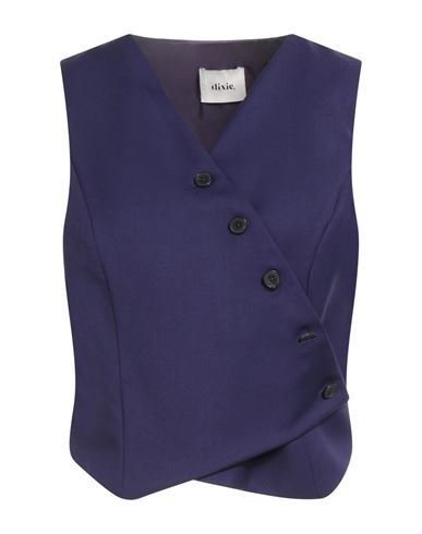 Dixie Woman Tailored Vest Purple Size M Polyester, Viscose, Elastane In Blue