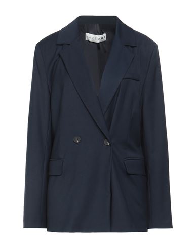 Haveone Woman Blazer Midnight Blue Size Xl Polyester, Viscose, Elastane In Blue
