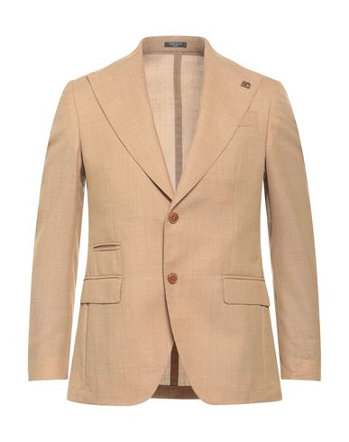 Breras Milano Man Blazer Camel Size 42 Virgin Wool In Brown