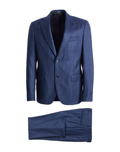 Breras Milano Man Suit Navy Size 46 Virgin Wool In Blue