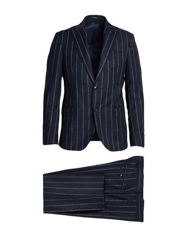Breras Milano Man Suit Midnight Blue Size 44 Virgin Wool, Elastane In Blue